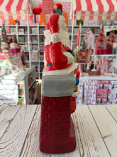 Load image into Gallery viewer, Vintage Ceramic Santa & Fireplace