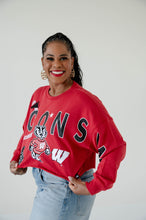 Load image into Gallery viewer, Wisconsin Badgers Cropped Crewneck