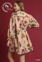 Load image into Gallery viewer, Mixed floral print shift dress