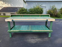 Load image into Gallery viewer, Vintage green workbench