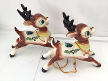 Load image into Gallery viewer, Vintage Dickson Pair of Christmas Reindeer