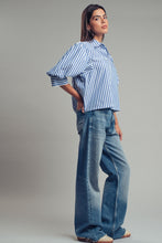 Load image into Gallery viewer, Western Stripe Button Down Blouse