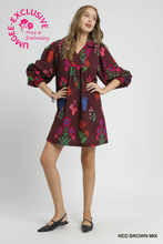 Load image into Gallery viewer, Mixed floral print shift dress