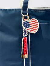 Load image into Gallery viewer, Americana Flag- Bag Charm Keyring