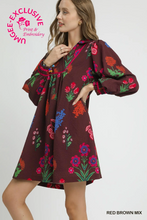 Load image into Gallery viewer, Mixed floral print shift dress