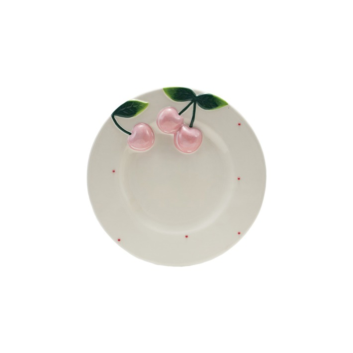 Hazel Mazel stoneware cherry plate – SoulPatina