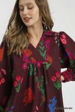 Load image into Gallery viewer, Mixed floral print shift dress