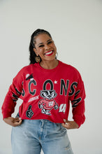 Load image into Gallery viewer, Wisconsin Badgers Cropped Crewneck