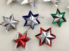 Load image into Gallery viewer, Lot of vintage Christmas star ornaments and light reflectors