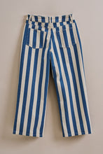 Load image into Gallery viewer, Striped Blue & White Denim Pants