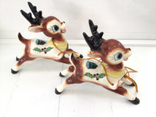 Load image into Gallery viewer, Vintage Dickson Pair of Christmas Reindeer