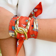 Load image into Gallery viewer, Gold Cuff Scarf Bracelet