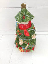 Load image into Gallery viewer, Vintage Christmas tree Greetings Musical Figurine