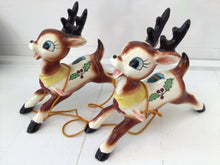 Load image into Gallery viewer, Vintage Dickson Pair of Christmas Reindeer