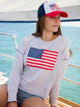 Load image into Gallery viewer, American Flag Relaxed Sweatshirt