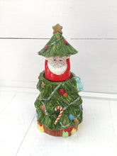 Load image into Gallery viewer, Vintage Christmas tree Greetings Musical Figurine