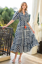Load image into Gallery viewer, THML Blue Striped Dress
