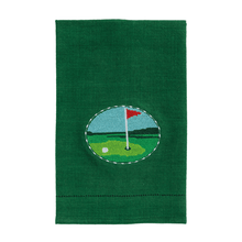 Load image into Gallery viewer, MudPie Golf Themed Needlepoint Towel
