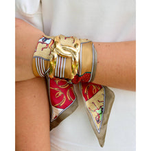 Load image into Gallery viewer, Gold Cuff Scarf Bracelet