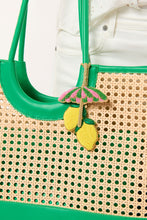 Load image into Gallery viewer, Beaded Umbrella Lemon Bag Charm
