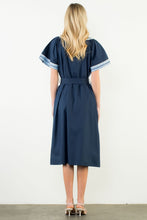 Load image into Gallery viewer, The Heather- Blue Dress with Contrasting Detail THML