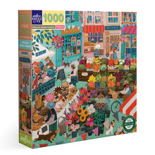 Load image into Gallery viewer, English Green Market 1000pc Square Puzzle