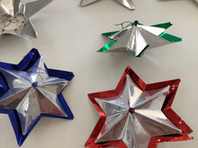 Load image into Gallery viewer, Lot of vintage Christmas star ornaments and light reflectors