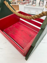 Load image into Gallery viewer, Vintage Christmas Tote with Rope