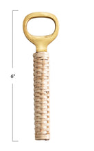 Load image into Gallery viewer, Bottle Opener with Bamboo Wrapped Handle