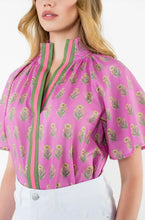 Load image into Gallery viewer, THML Purple Flower Print Top