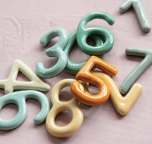 Load image into Gallery viewer, Stoneware Number Magnets