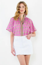 Load image into Gallery viewer, THML Purple Flower Print Top