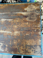 Load image into Gallery viewer, Vintage Chippy Aqua Table