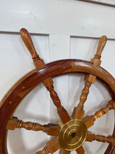 Load image into Gallery viewer, Vintage Wooden Ship Wheel