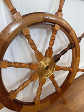 Load image into Gallery viewer, Vintage Wooden Ship Wheel