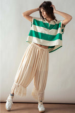 Load image into Gallery viewer, Bold Striped Dolman Sleeve Polo Shirt