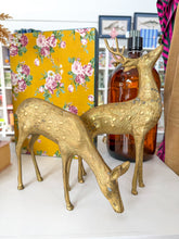 Load image into Gallery viewer, Vintage Large Brass Reindeer