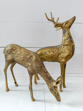 Load image into Gallery viewer, Vintage Large Brass Reindeer