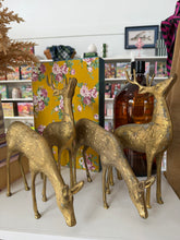 Load image into Gallery viewer, Vintage Large Brass Reindeer