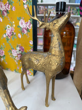 Load image into Gallery viewer, Vintage Large Brass Reindeer