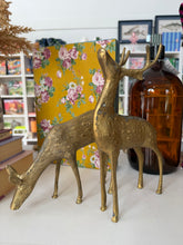 Load image into Gallery viewer, Vintage Large Brass Reindeer