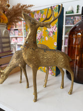 Load image into Gallery viewer, Vintage Large Brass Reindeer