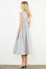 Load image into Gallery viewer, The Sadie- Sleeveless Striped Floral Pattern Dress THML