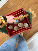 Load image into Gallery viewer, Vintage Christmas Tote with Rope