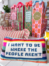 Load image into Gallery viewer, Where The People Aren’t Needlepoint Pillow - Furbish