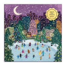 Load image into Gallery viewer, Merry Moonlight Skaters 500 Piece Foil Jigsaw Puzzle