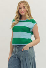 Load image into Gallery viewer, Green/Blue Sleeveless Sweater-Entro
