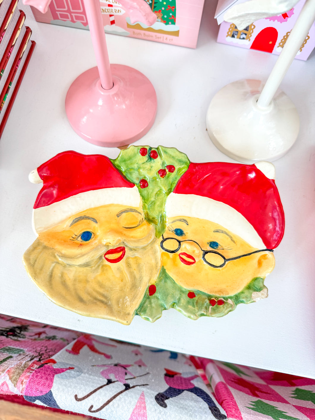 Vintage Mr. & Mrs. Clause Plate