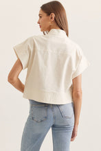 Load image into Gallery viewer, Entro Linen Top- Navy or Natural Linen
