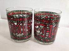 Load image into Gallery viewer, Vintage Happy Holidays Glasses- set of 2
